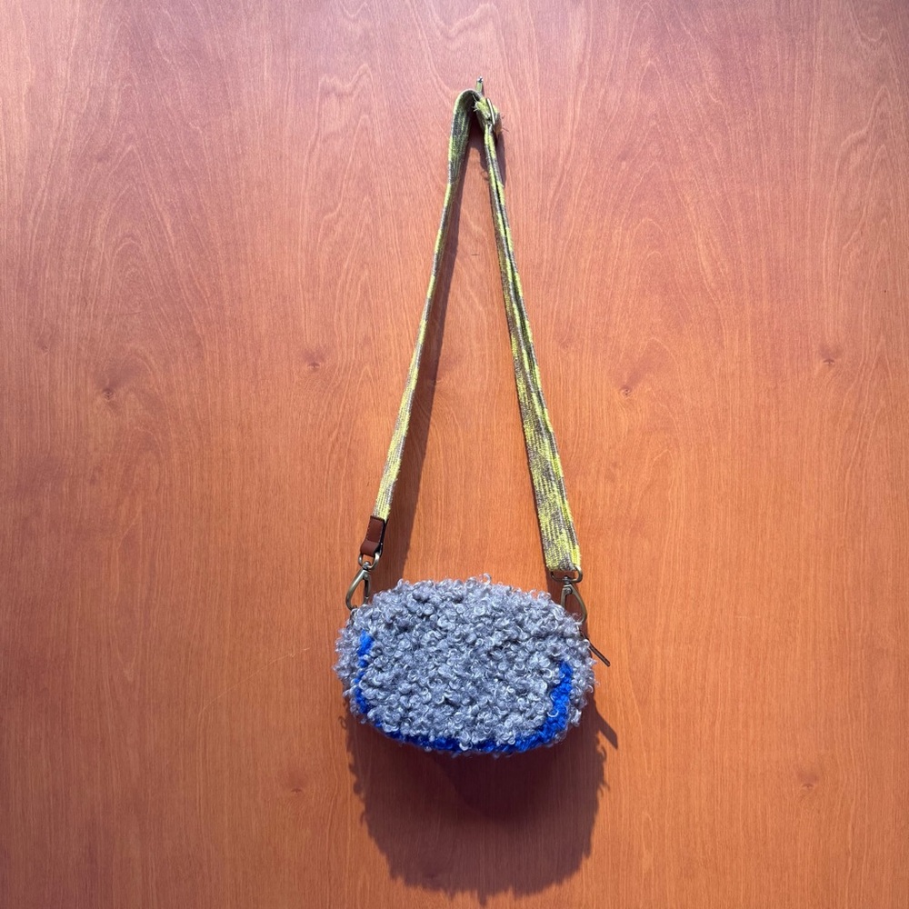 Exquisite J Shearling Crossbody Bag